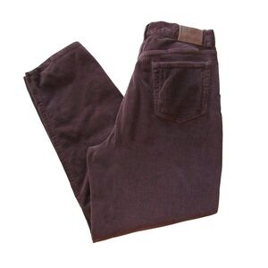 Lauren Ralph Lauren Chocolate Brown Corduroy Pants 14 Vintage Classic Loose